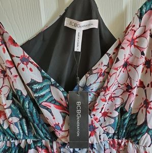 NWT Bcbgeneration Tropical Asymmetrical Dress